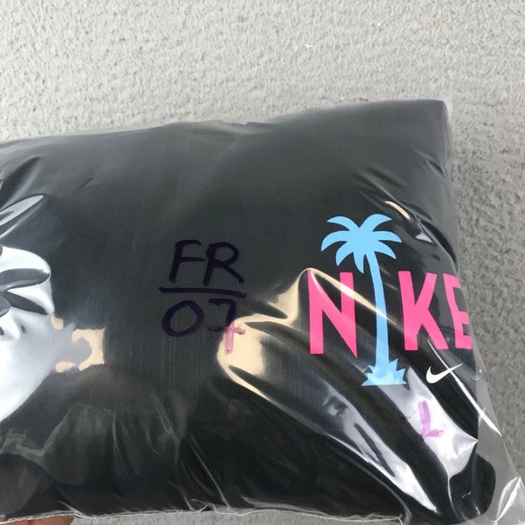 Nike Sweater Adult L Black Palm Tree Spellout Pullover Hoodie - Picture 8 of 8